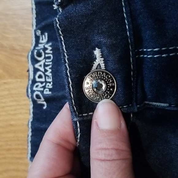 Jordache Premium dark blue jean stretch leggings (jeggings) kids size 14 EUC - Picture 6 of 8